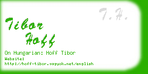 tibor hoff business card